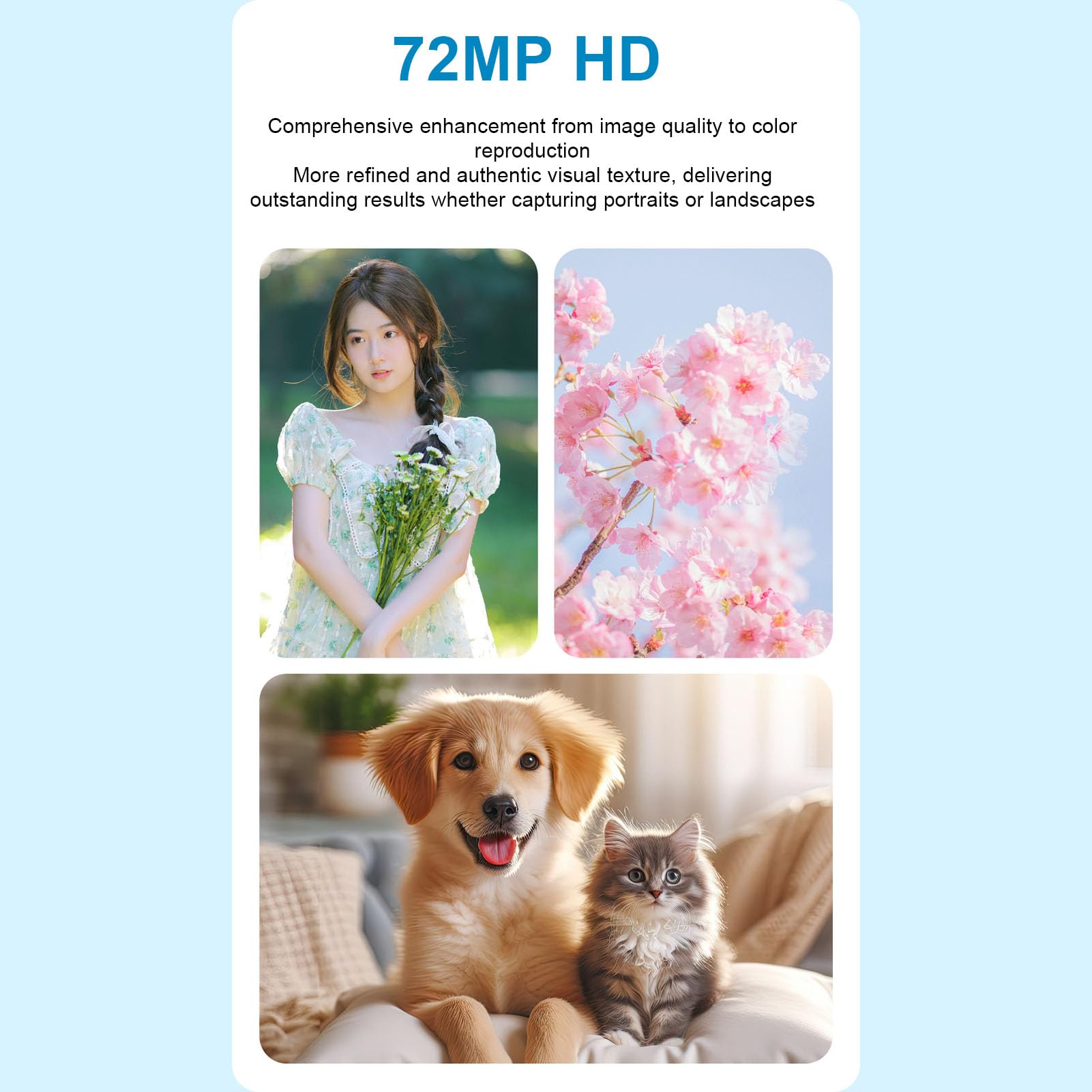 Jectse Fotocamera Digitale 5K, Fotocamera Mirrorless retrò con Messa a Fuoco Automatica HD da 72 MP e Zoom Digitale 16X con Schermo Ribaltabile da 2,88 Pollici, per Viaggi Fotografici