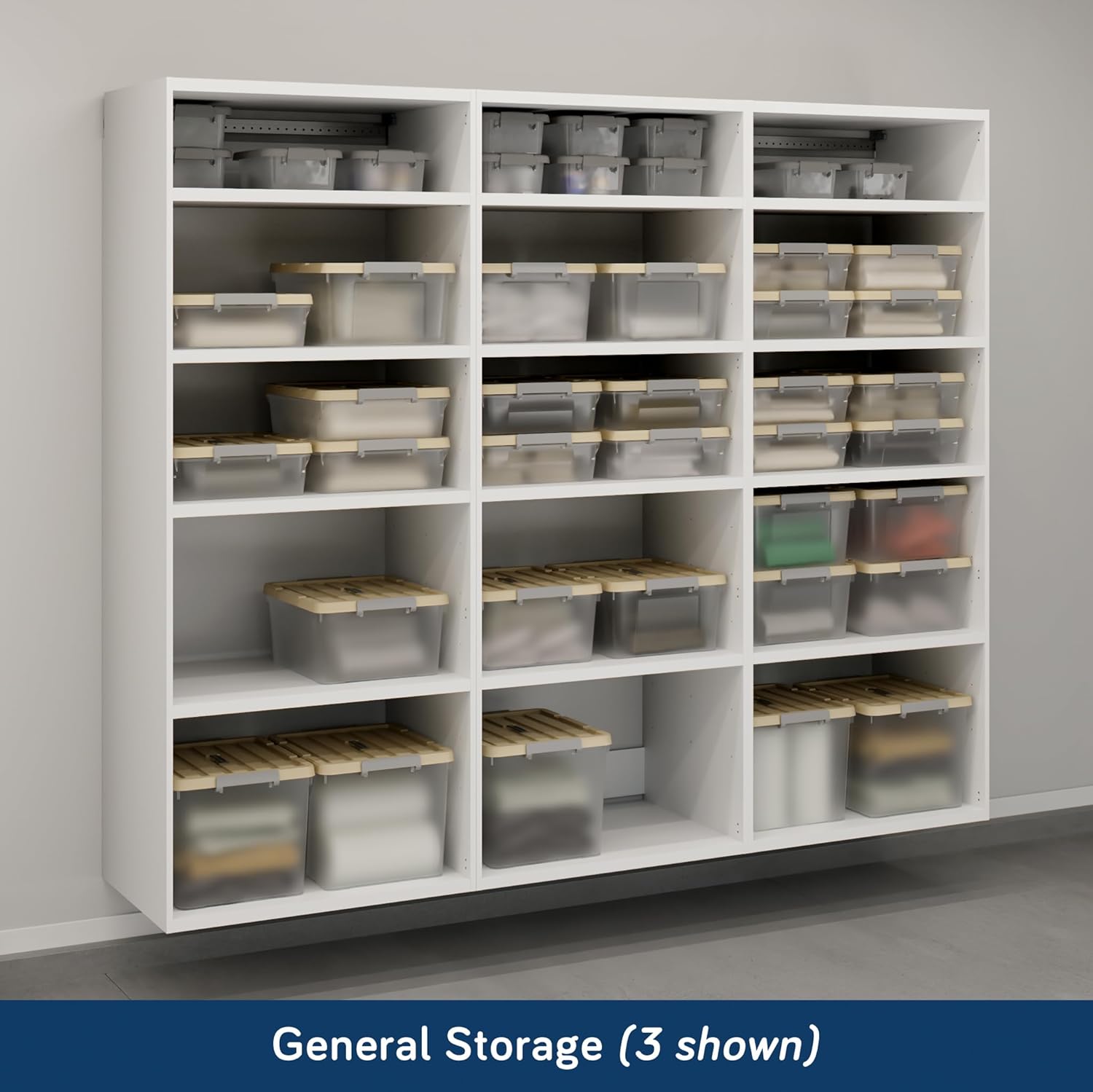 Sauder GarageCore 83" hx23 d Shelves, White Finish