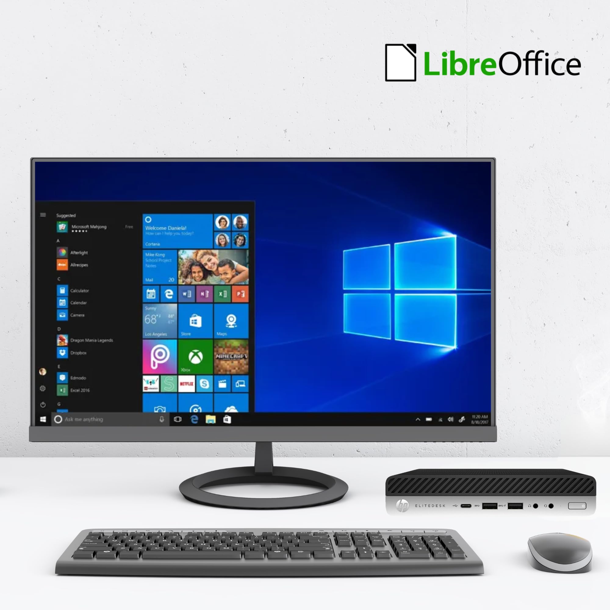 HP EliteDesk 800 G5 Mini Intel i5-9500T 6Core 2.20GHz RAM 16Go SSD 512Go - Desktop Tiny Prêt à l'emploi avec Windows 11 - Clé WiFi Gratuite (Reconditionné)