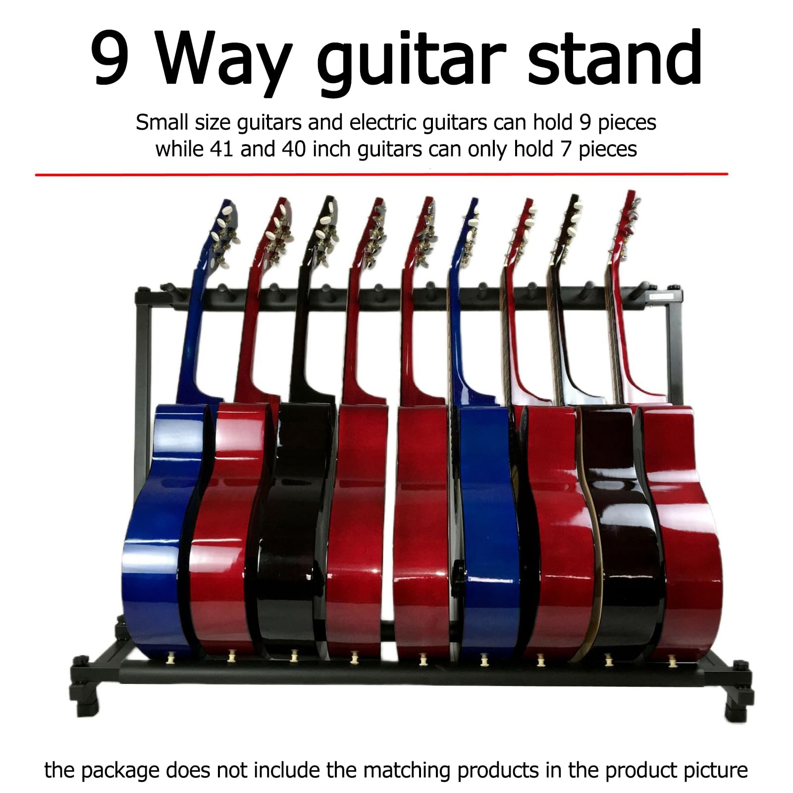 Supporto per chitarra, portatile, pieghevole, per chitarre acustiche ed elettriche, facile da riporre