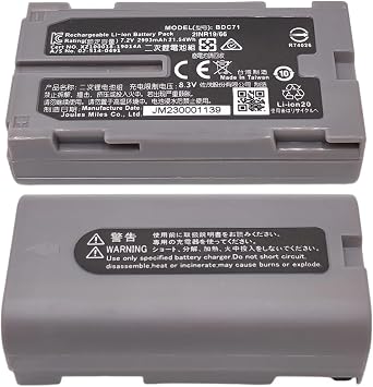 2-Pack 7.2V 2993mAh Replacement for Topcon BDC71 Li-ion Battery for GM-52, RC-5, 3D Layout Navigator LN-150, Pipe Laser TP-L