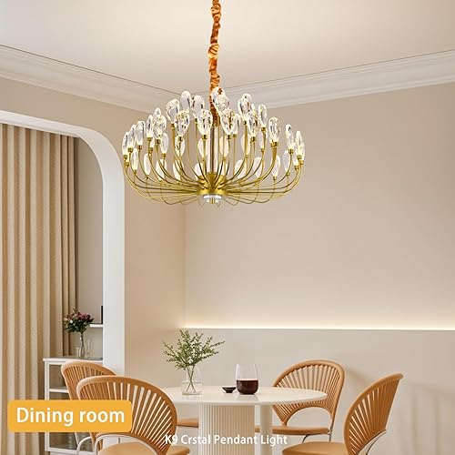 Miniatura 21 de Candelabro moderno de rama de árbol, 47.24 pulgadas, ramas de árbol de dinero, lámparas de cristal dorado, accesorios de iluminación colgantes