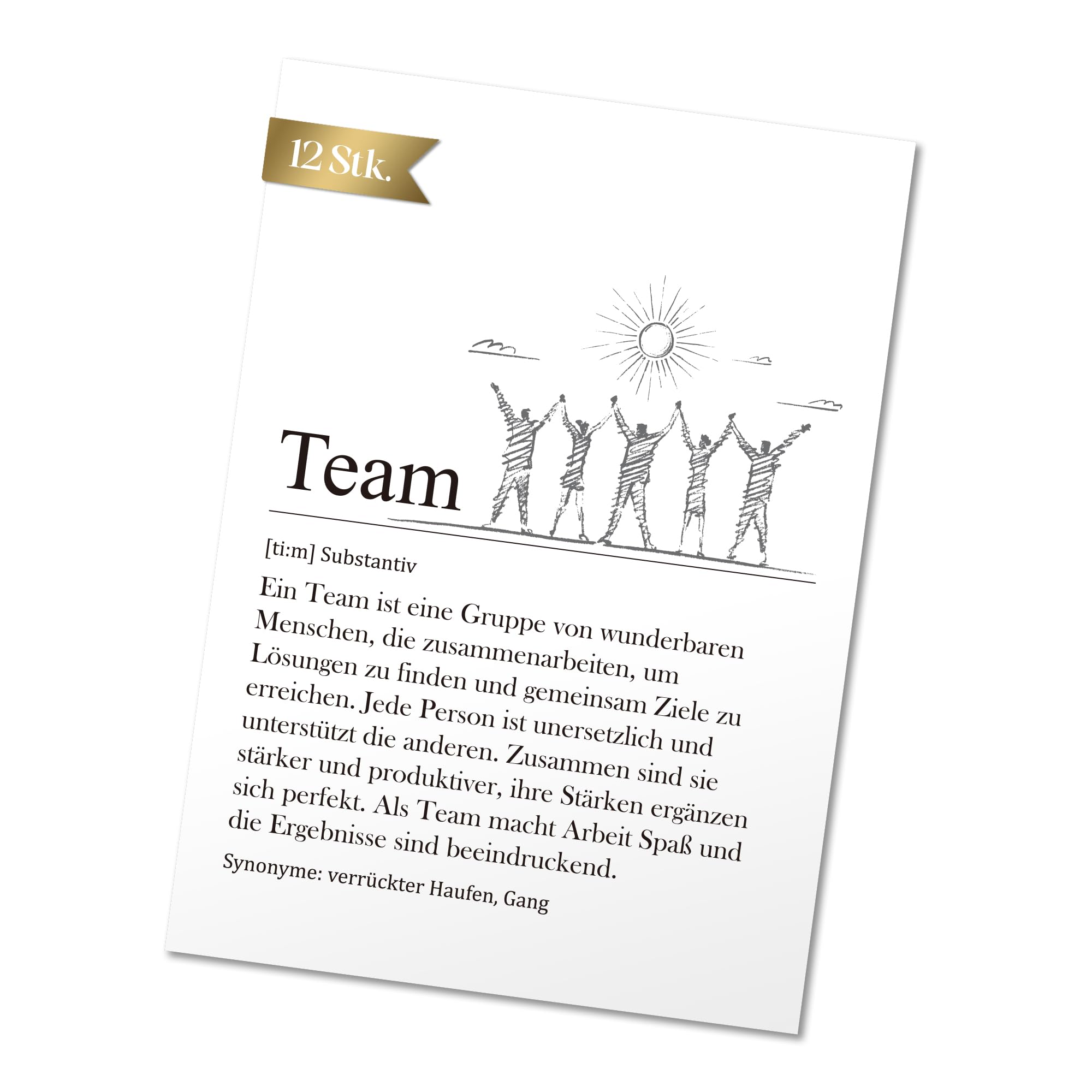 Set Di 12 Biglietti Di Auguri Per Colleghi A6 – Design Minimalista Su Carta Premium 250gr – Per Ringraziare O Salutare La Squadra - 2