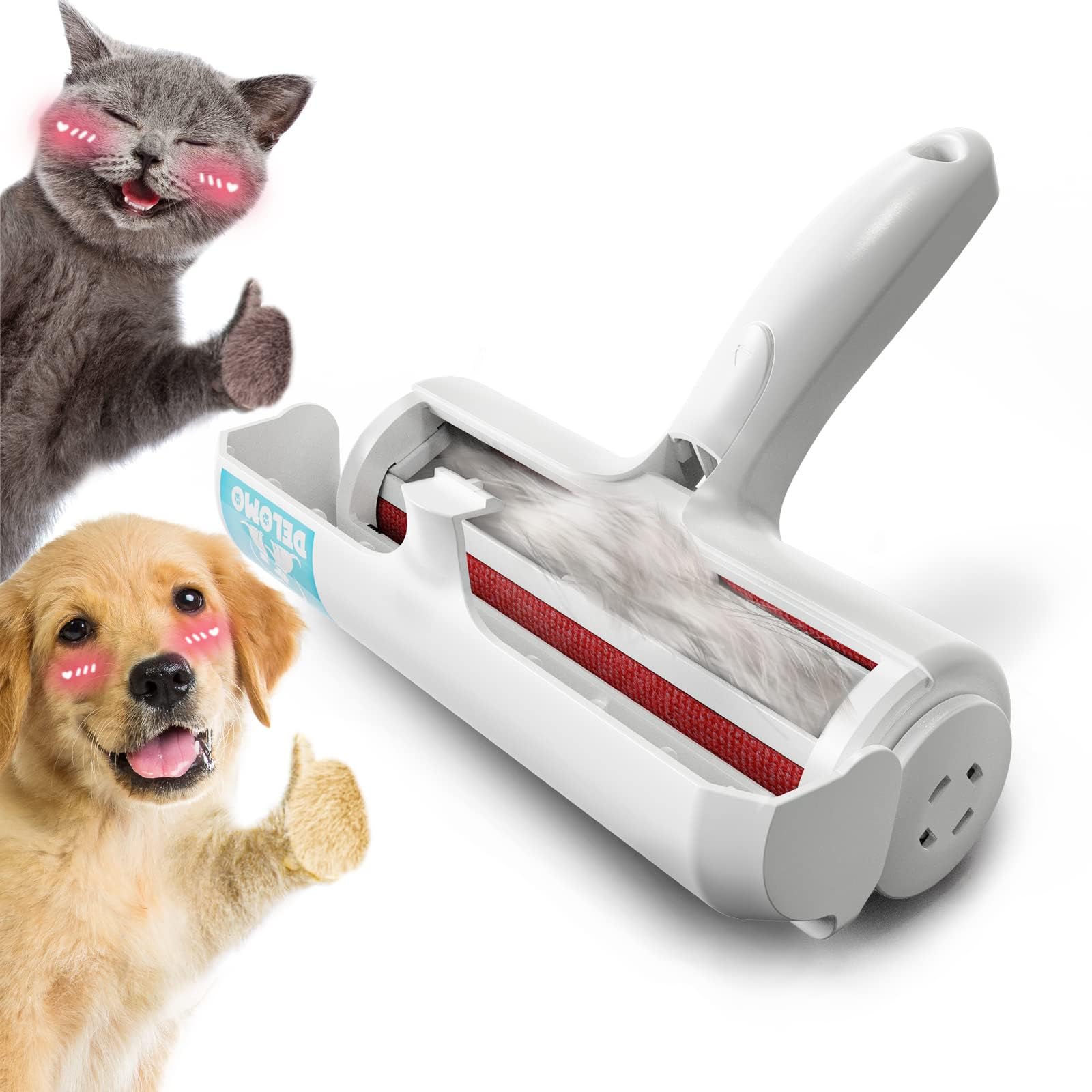 Pet Hair Remover Roller: Reusable Lint Roller with Large Fur Bin - Portable Cat and Dog Hair Remover for Couch, Bedding, Car, Rugs & Furniture, Effective and Eco-Friendly, for Multi-Pet Homes
