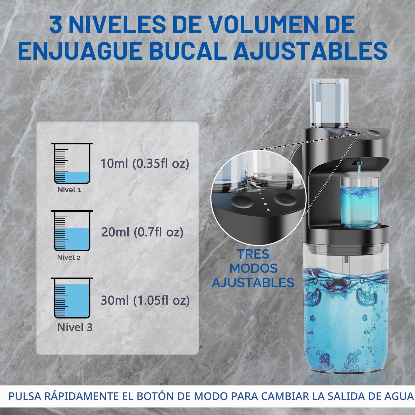 Dispensador de Enjuague Bucal Baño,550ML Automático Dosificador de Enjuague Bucal,USB Recargable Dispensador Jabon con 2 Magnéticos Vasos Plastico,para Adultos y Niños,Negro
