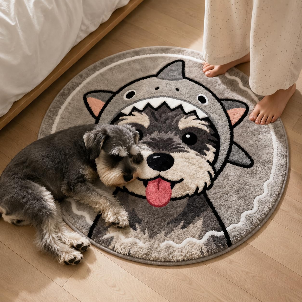 Tapis Rond Chien, Surface Imprimée, Size to 2