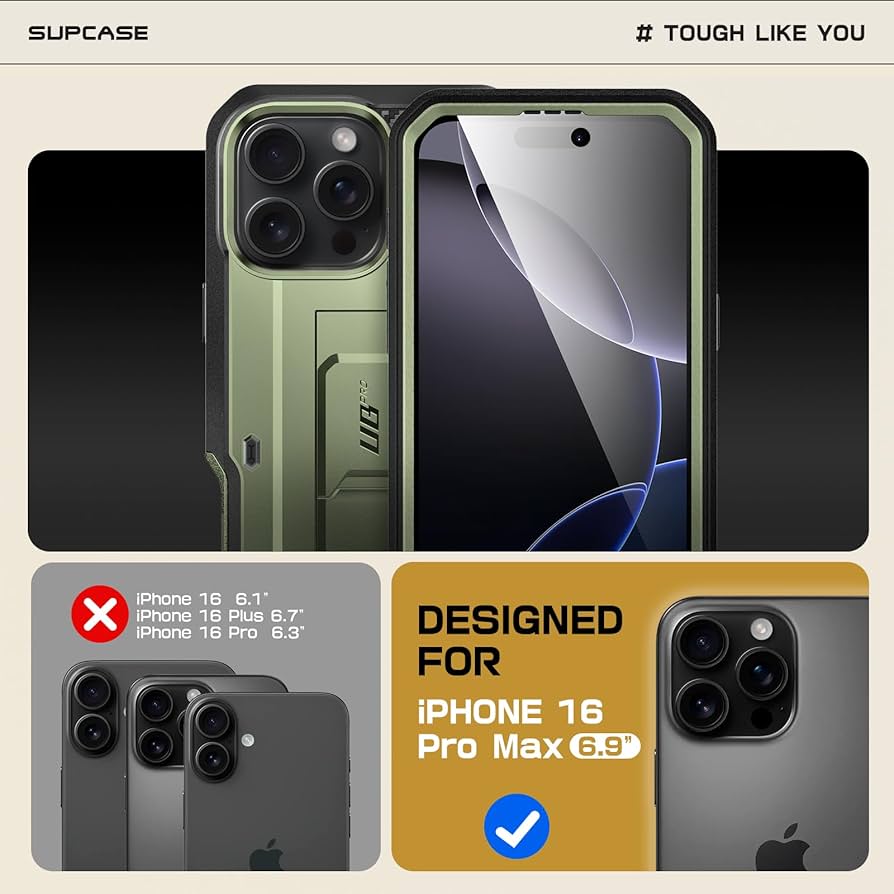 Amazon.co.jp: SUPCASE iPhone 16 Pro Max ケース 6.9インチ