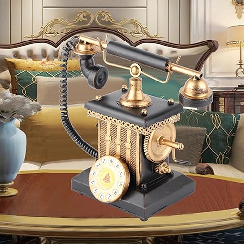 Miniatura 2 de Gran creativo retro decorativo modelo de teléfono decoración de la pared del teléfono, estilo europeo operado a mano decoración de teléfono