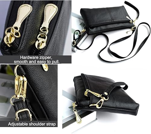 Miniatura 7 de Bolsos cruzados para mujer, billetera para mujer, bolso de hombro para mujer, billeteras con brazalete, bolsa de monedas, correa de hombro ajustable