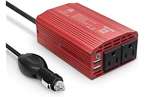 BESTEK Power Inverter: Convert Your Car's 12V DC to 110V AC for...