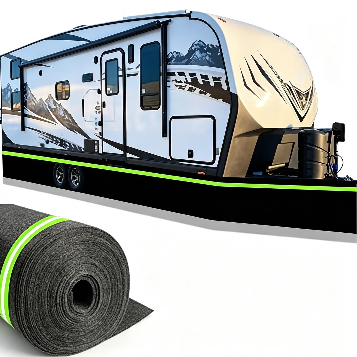 Faldón Aislante para Remolques con Placas Metálicas Impermeable, Para RV