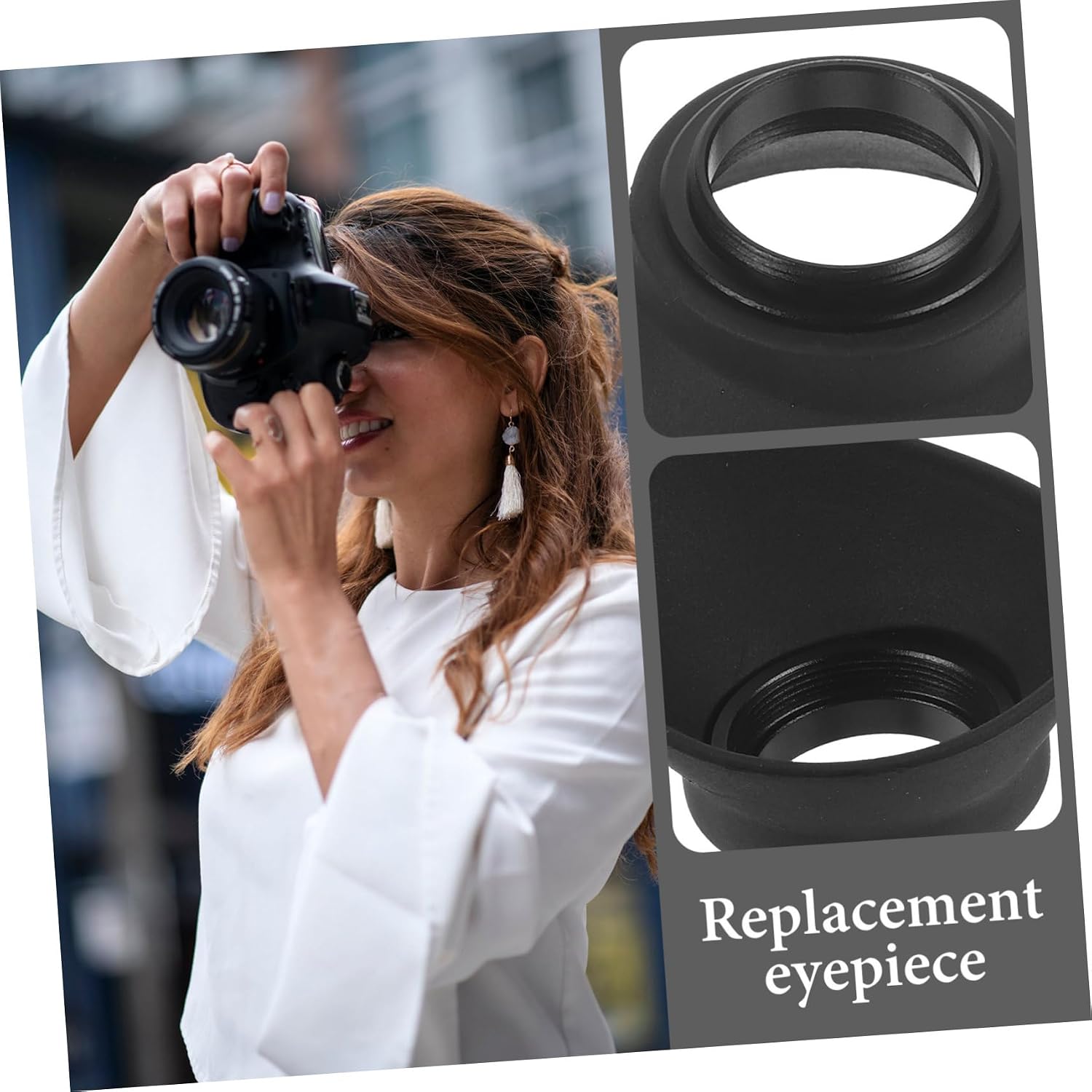 Generic Viewfinder Eye Mask Component Eyecup for Broken Replace Replacement Parts Camera Eye Cup Camera Eye Shades Viewfidner Eyepiece Part Eyecup for Camera Repair Rubber Black