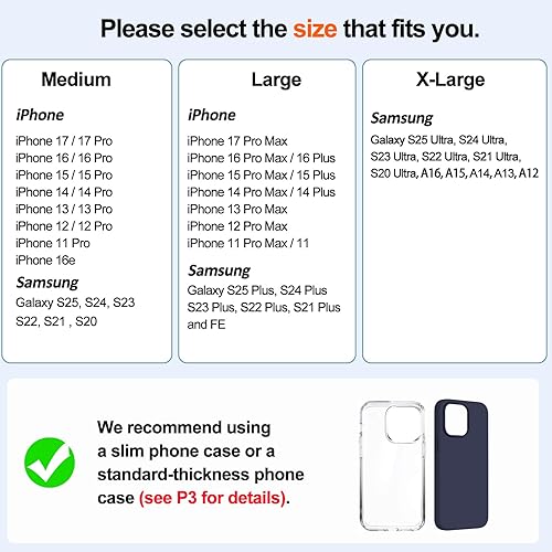 Miniatura 2 de Funda de cuero para teléfono celular con tarjetero y clip para cinturón para iPhone Pro 17 16 15 14 13 12 16e, Samsung Galaxy S25 S24 S23 S22,