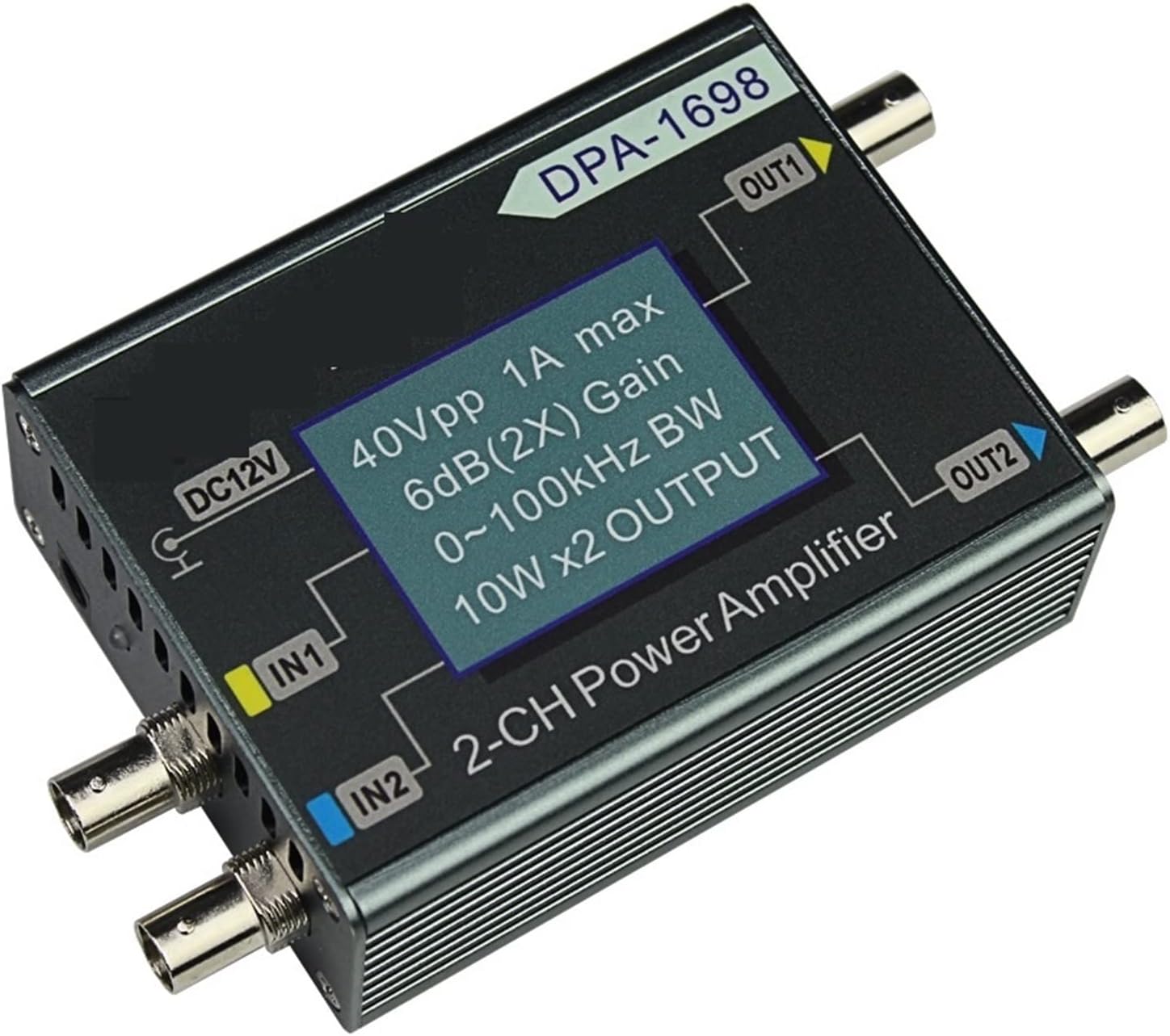 DDS Function Signal Generator High Power Dual Channel Power Amplifier DC Power Amplifier 40V Digital Control