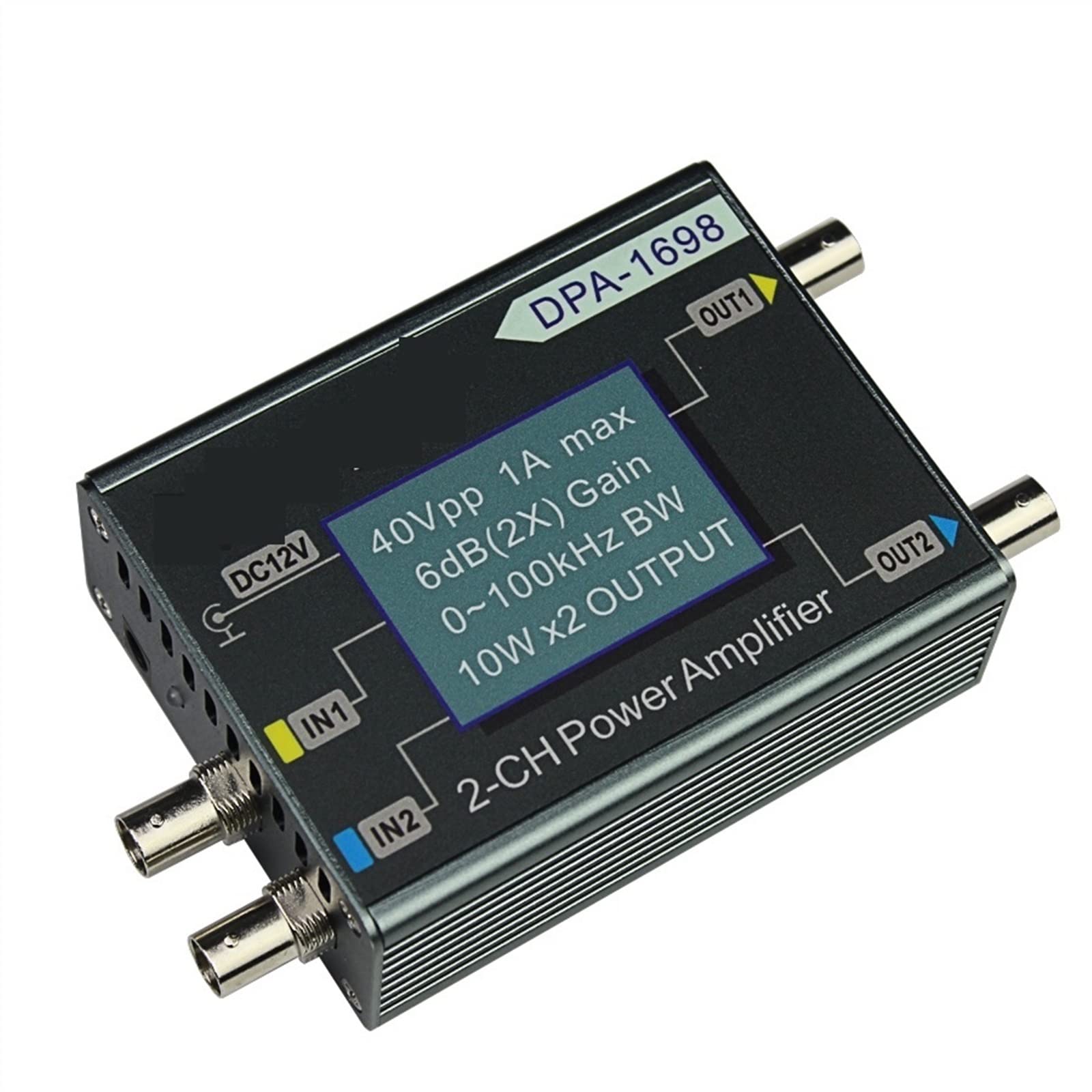 Générateur de Signal de Fonction DDS Amplificateur de Puissance Double Canal Haute Puissance Amplificateur de Puissance CC Contrôle numérique 40V