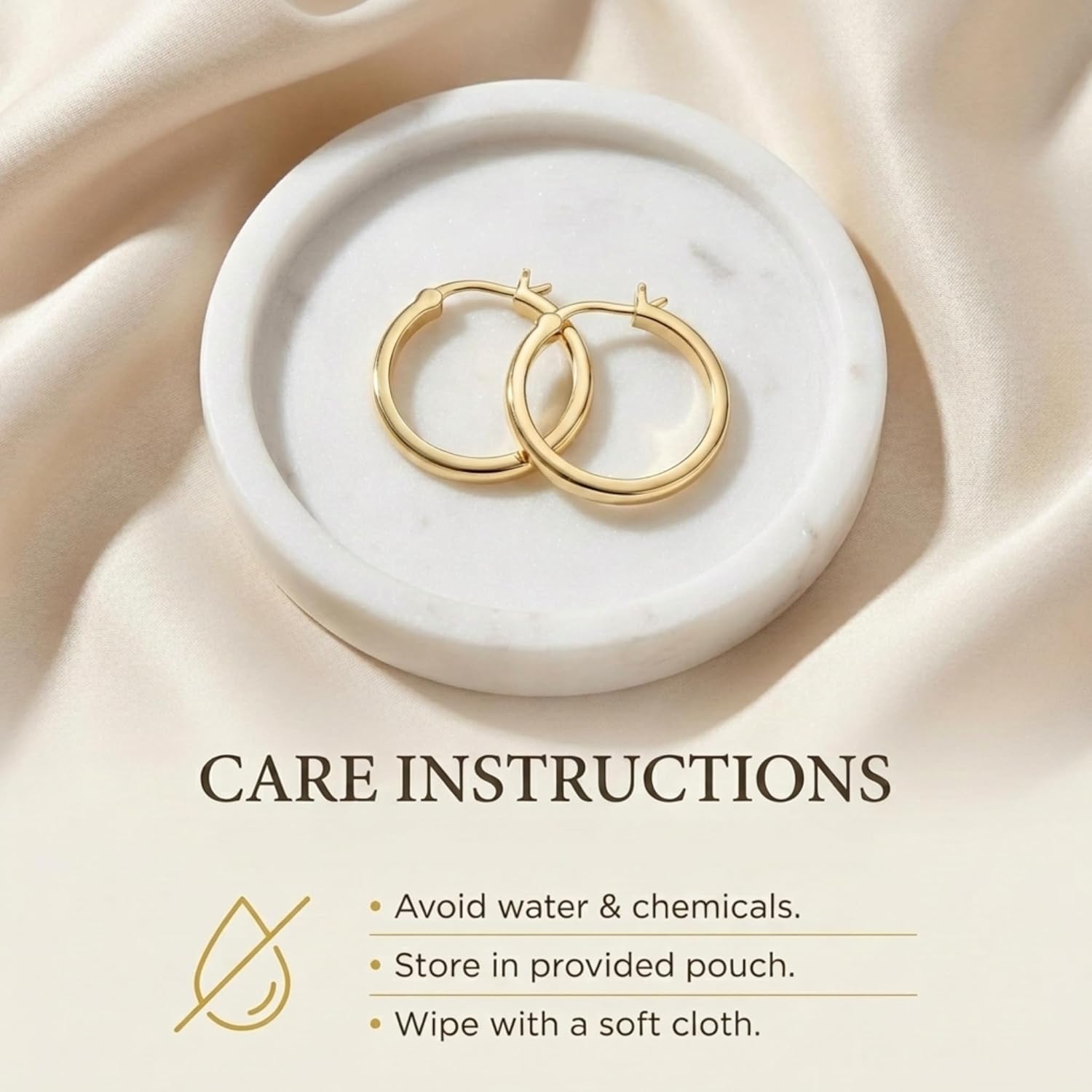 14k Yellow Gold Hoop Earrings 2.5mm for Women Trendy Chunky Hoops Earring Lightweight Hypoallergenic 14kt Classic Round Hoop Jewelry, 20mm/25mm/30mm/40mm