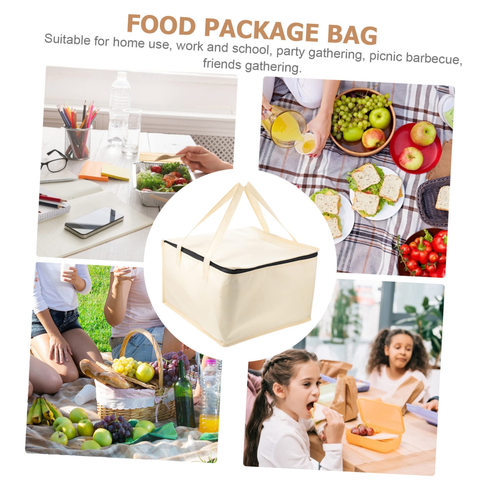 FUNOMOCYA Large Thermal Food Warmer Portable Pizza Carrier Bag Insulated Carrier Bag