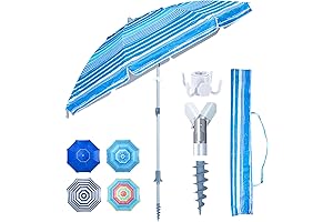 Tempera High Wind Beach Umbrella: Unwavering Protection under the Summer Sun