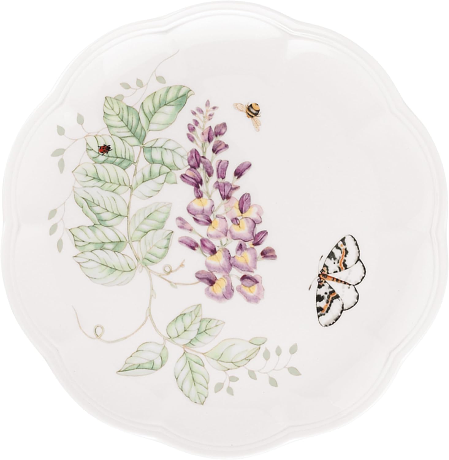 Lenox Porcelain Meadow Cup and Saucer, 1.3 LB, Blue Butterfly