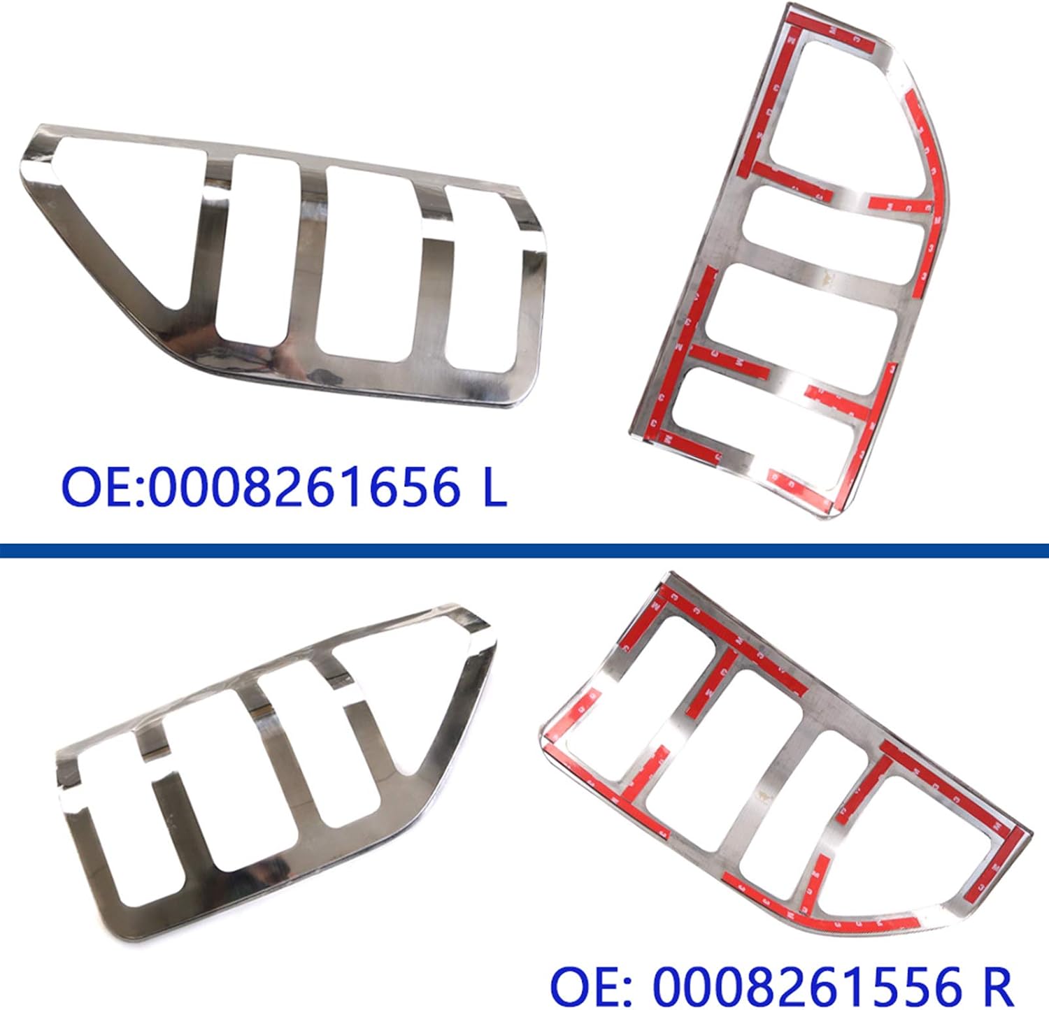 Chrome Tail Light Bezel Trim Cover Taillights Covers Protector Trim Rear Left Right for Mercedes Sprinter W901 W902 W903 W904 0008261656 0008261556