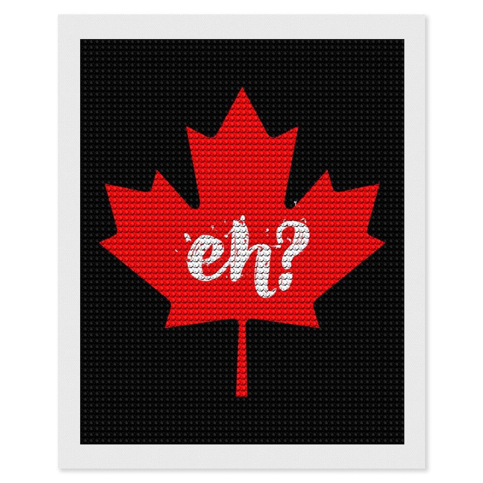 Nclqvjxzkhw Style Eh Canada Maple Diamond Art Painting For Adult Round Diamonds Pictures Arts Crafts Home Wall Decor 16"X20"