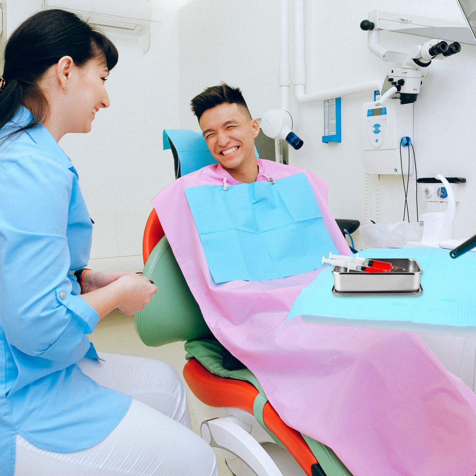 ULTECHNOVO Vassoio per Strumenti Medici con Coperchio Vassoio in Acciaio Inossidabile per Strumenti da 8 Pollici