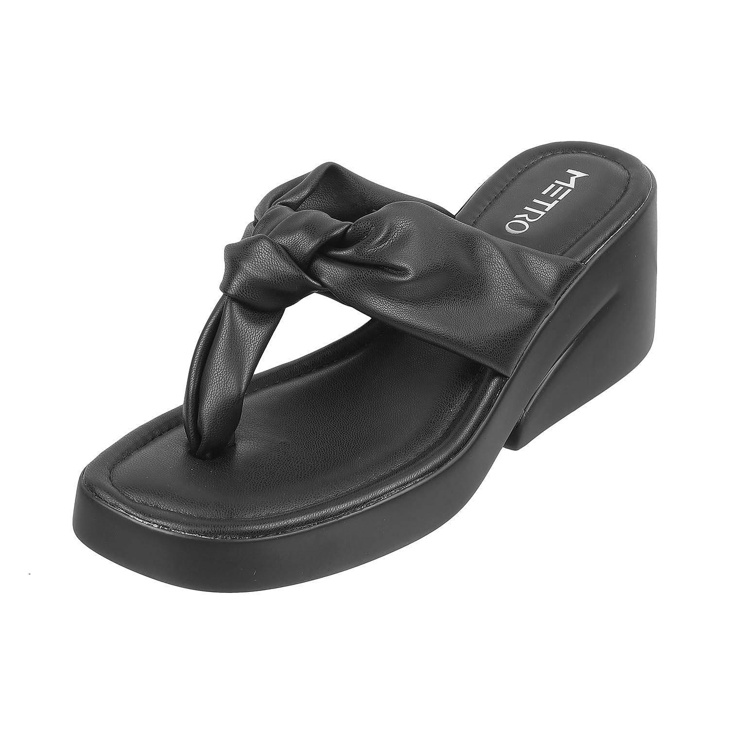 Metro Women Black Synthetic Sandals - EU/39 UK/6-32-729 (B0D19KGDKV) Amazon Price History, Amazon Price Tracker