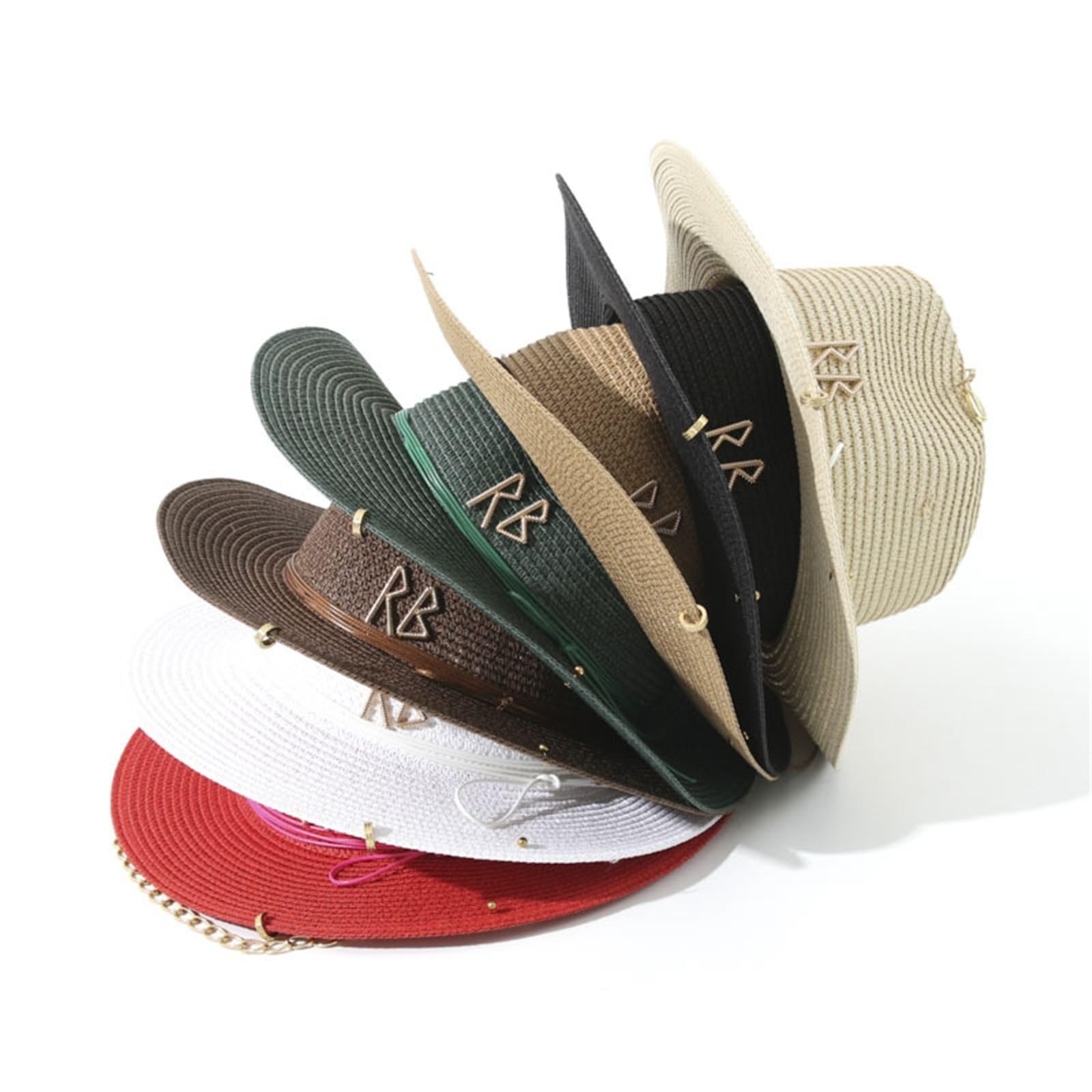 Cappello da Spiaggia in Paglia Premium, Classico Cappello da Sole a Tesa Larga per Donna, Accessorio per Le Vacanze e la Protezione Solare