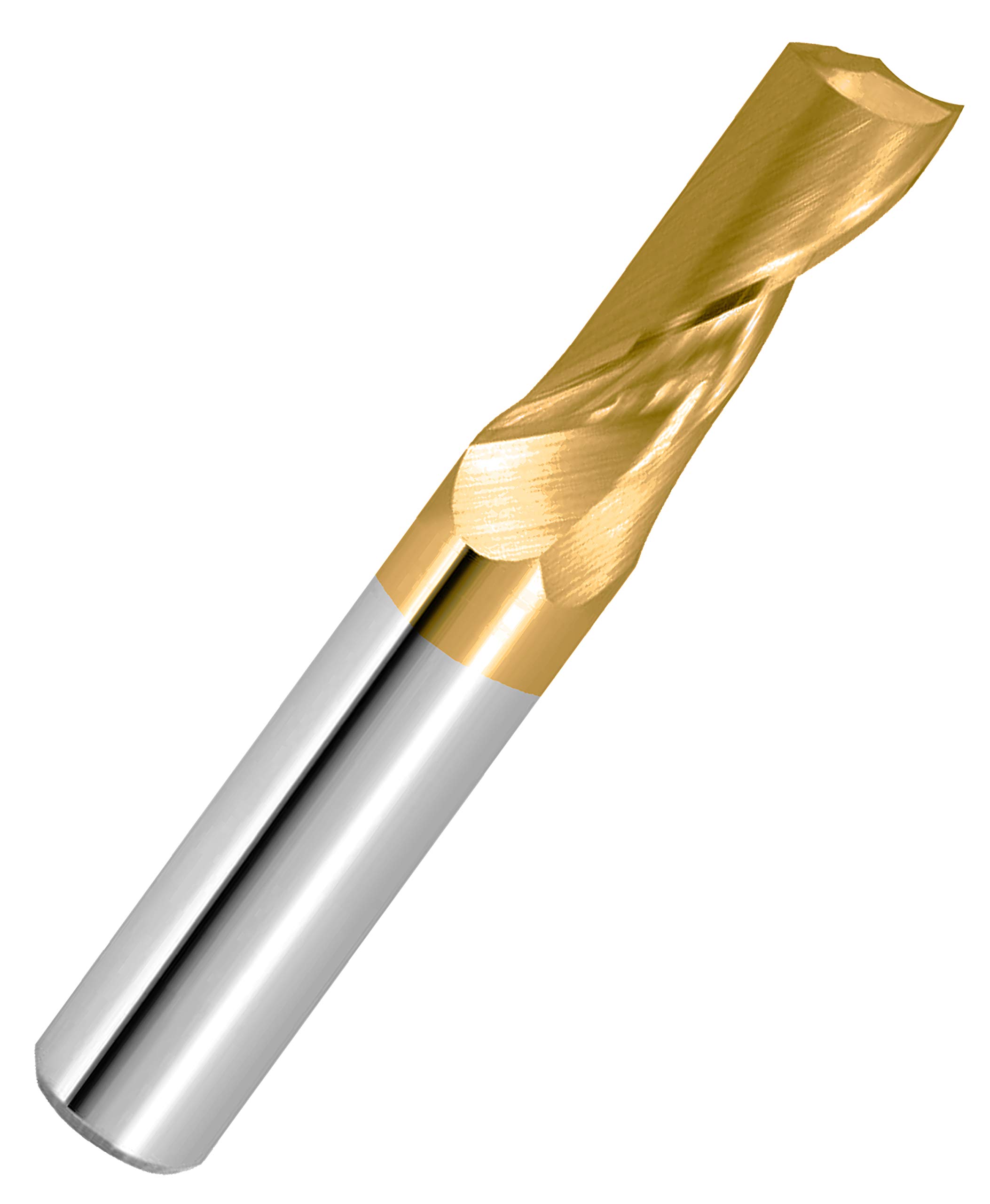 VHM Alufräser TiN beschichtet Einschneidig Spiegelschliff Kurz - Ø 4mm, für Aluminium und Kunststoff