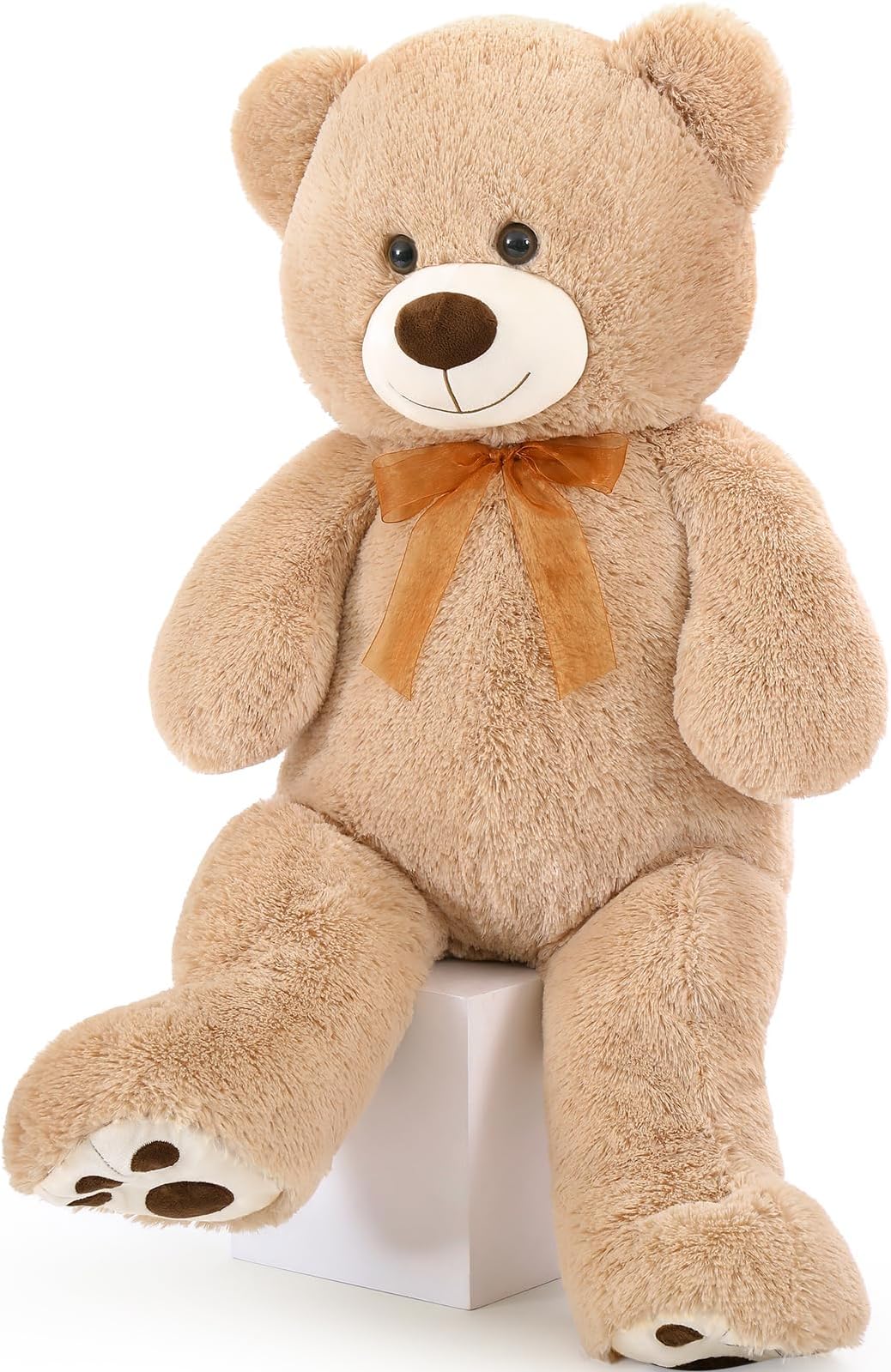 MaoGoLan Giant Teddy Bear Big Stuffed Animal for Girls 36 inch Brown Teddy Bear Large Plush for Girlfriend, Baby Shower Decorations, Children Birthday Gifts, Theme Party Favors