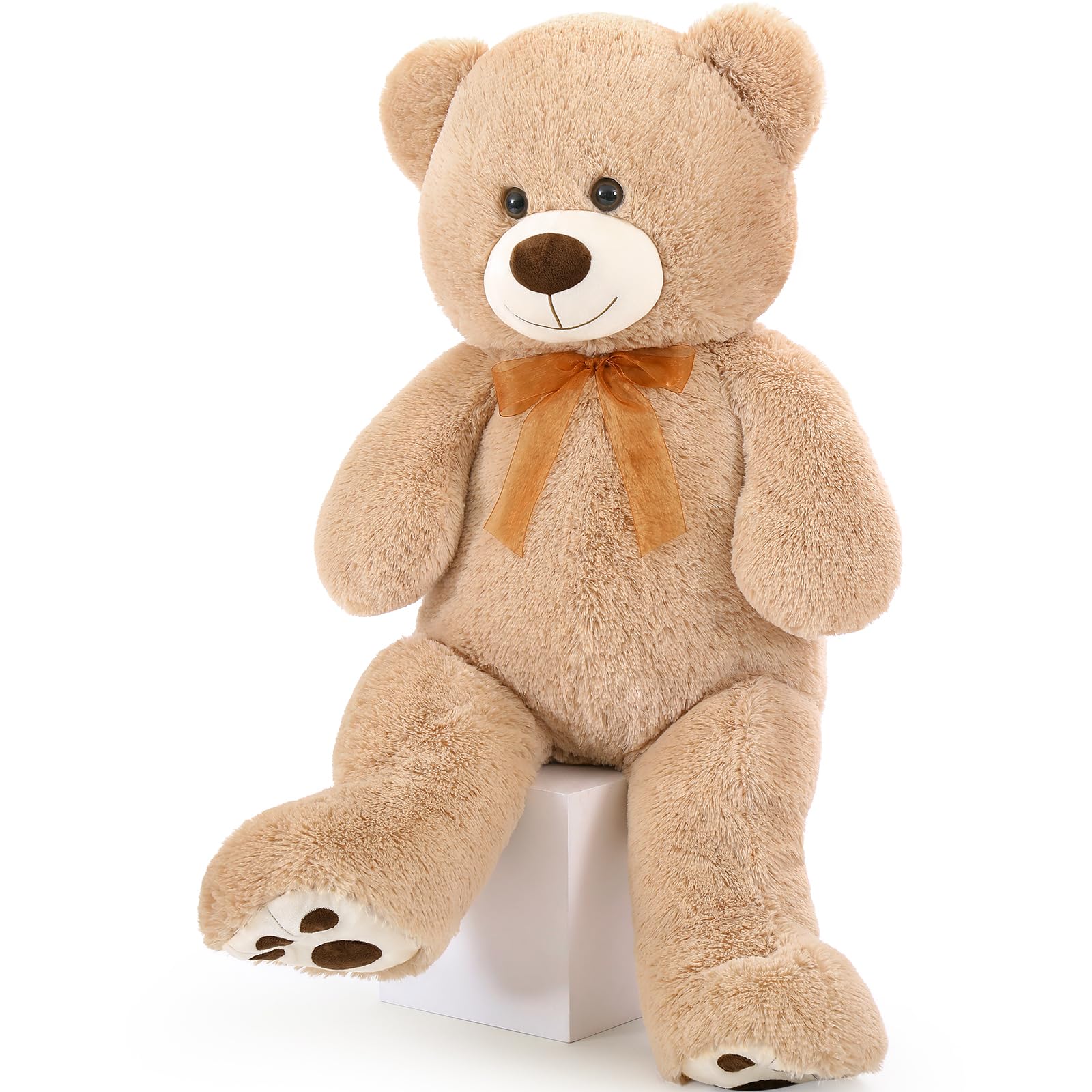 MaoGoLan Giant Teddy Bear Big Stuffed Animal for Girls 36 inch Brown Teddy Bear Large Plush for Girlfriend, Baby Shower Decorations, Children Birthday Gifts, Theme Party Favors