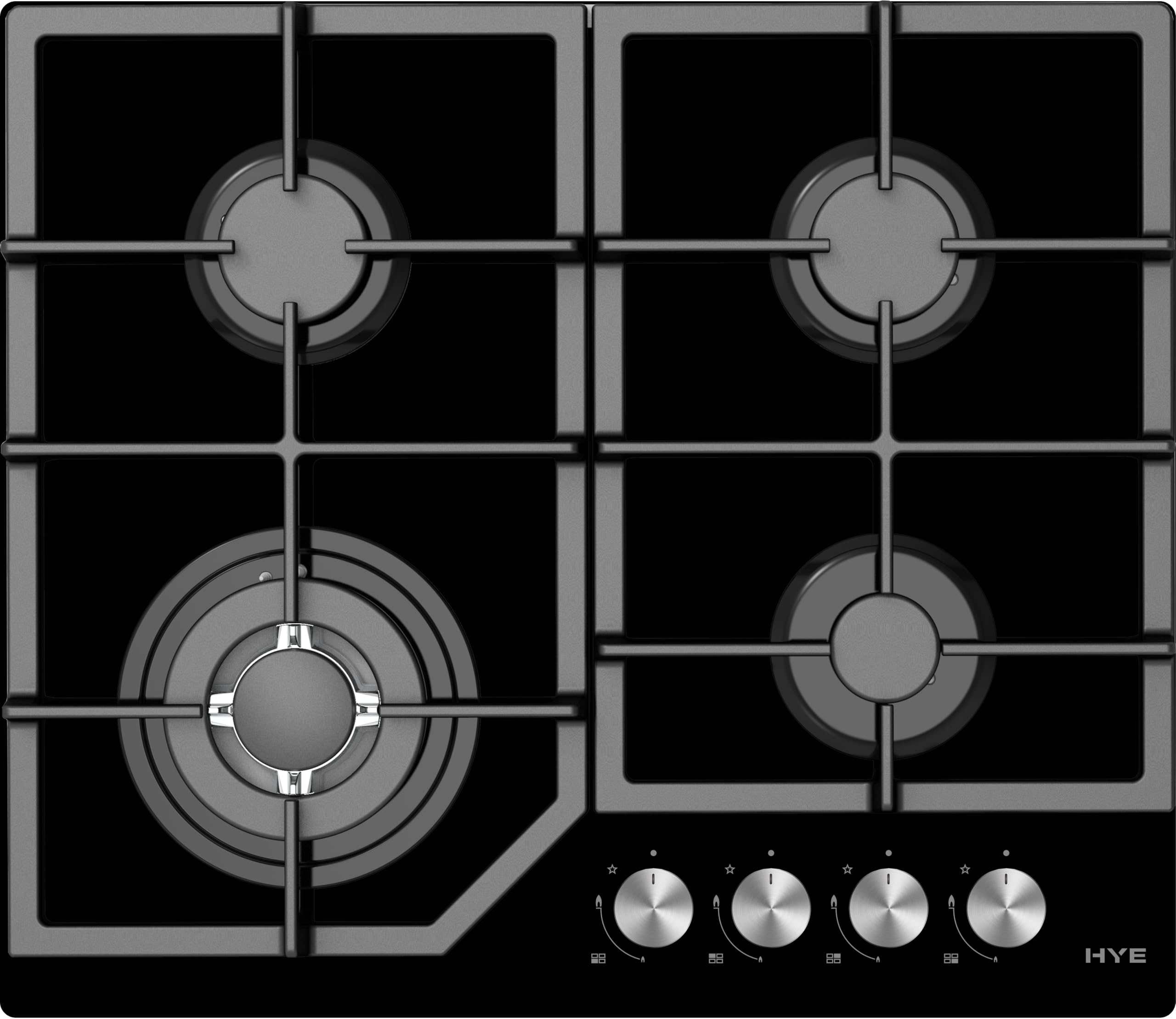 HYE Electric Hob - Induction Hob, 60cm Built In, 4 Cooking Zones, Sleek Black Glass Surface, Intuitive Touch Control Panel, Child Lock, Perfect For Modern Homes - C01IH60E28 — view 5