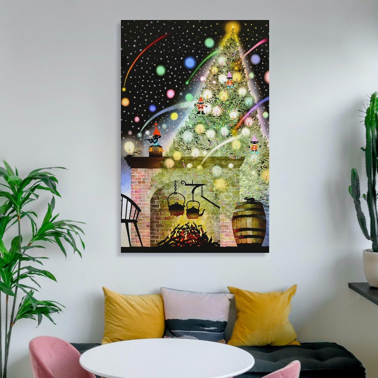 Amazon.co.jp: 藤城清治 クリスマスツリーの夢 絵画 ポスター 工芸品の