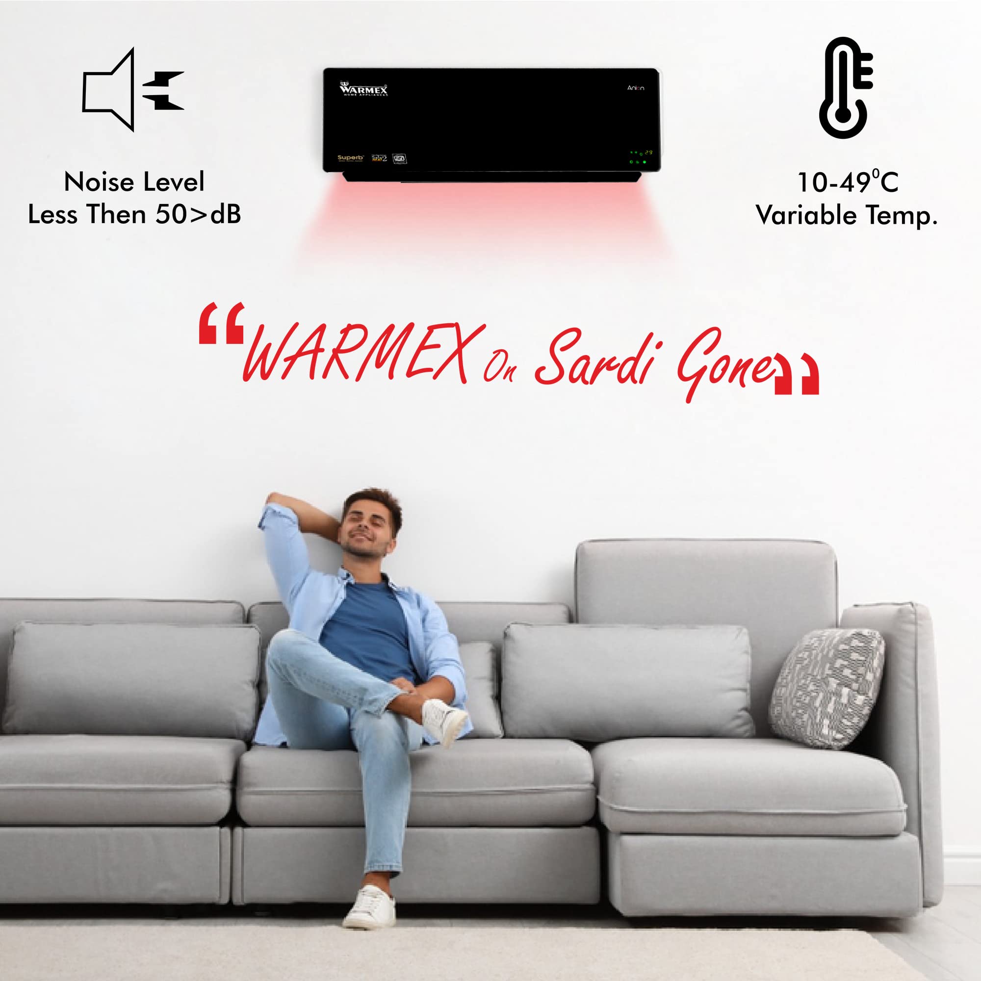Warmex 1000/2000 Watts Electric PTC Wall Mount Heater Superb WM :  Amazon.in: Home u0026 Kitchen