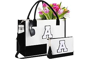 Personalized Initial Canvas Tote Bag