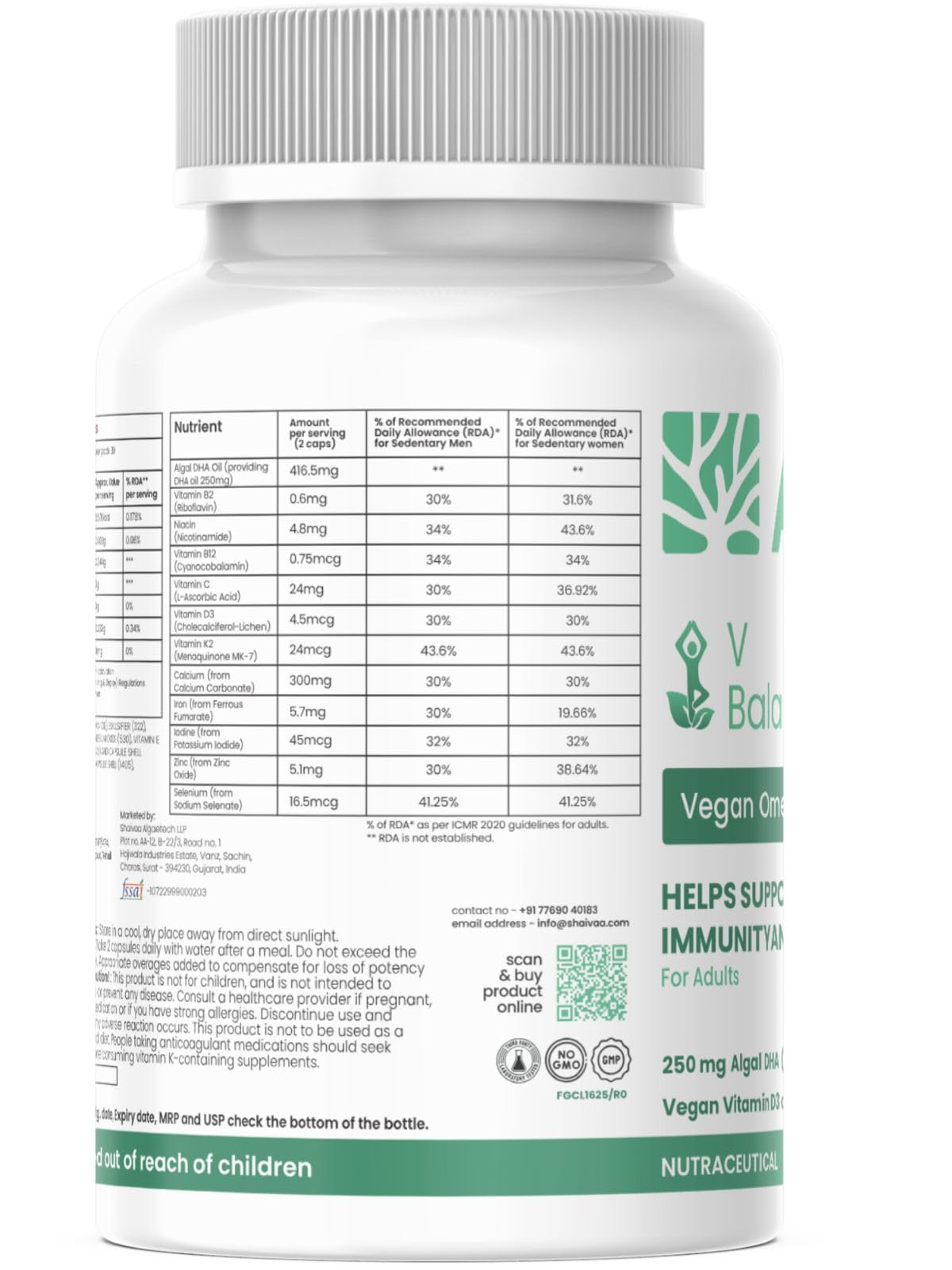 ALBAE Plant Based Vegan Omega-3 Supplement For Men & Women | 60 Softgels — Amazon image 8