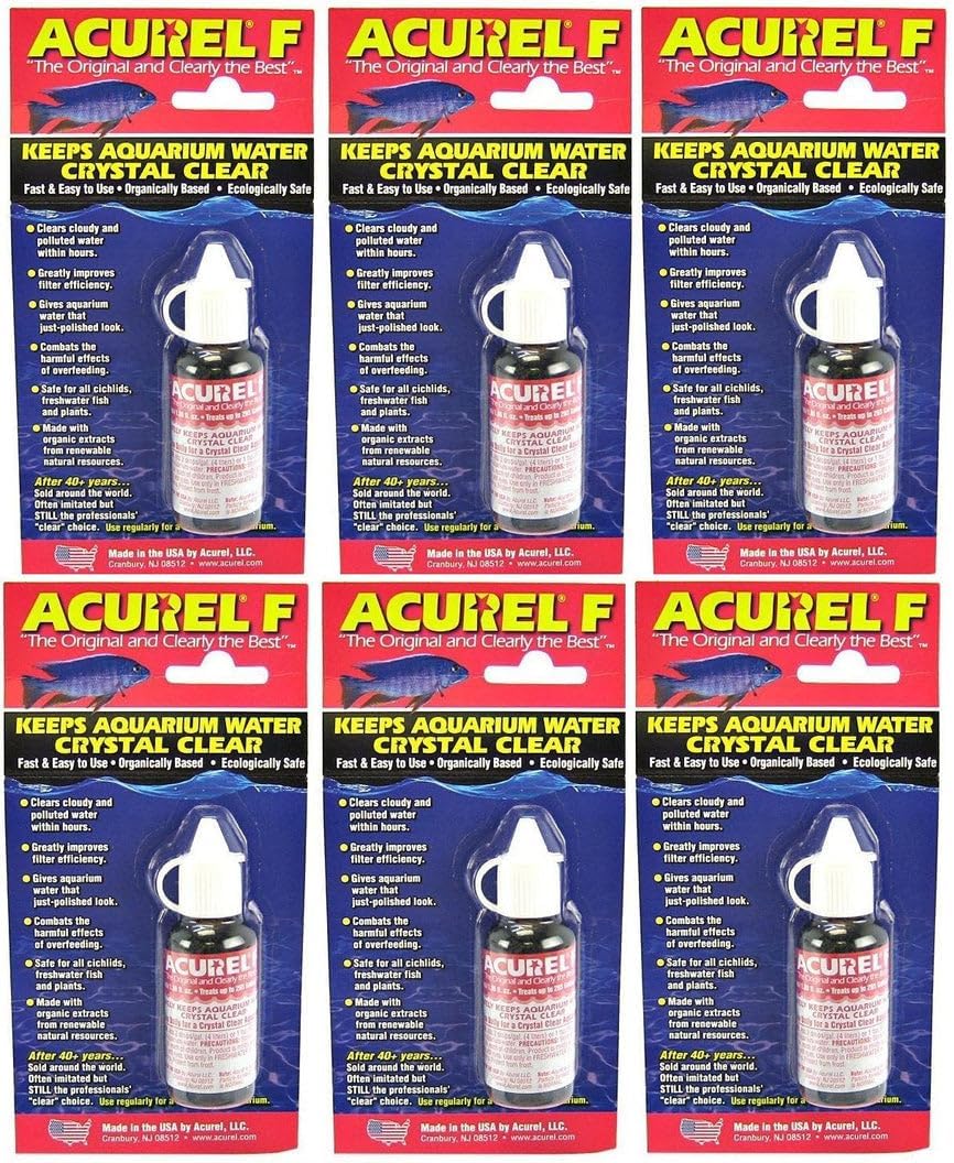 Acurel F Water Clarifier 1.06 fl.oz 25ml, Pack of 6, 25 ml