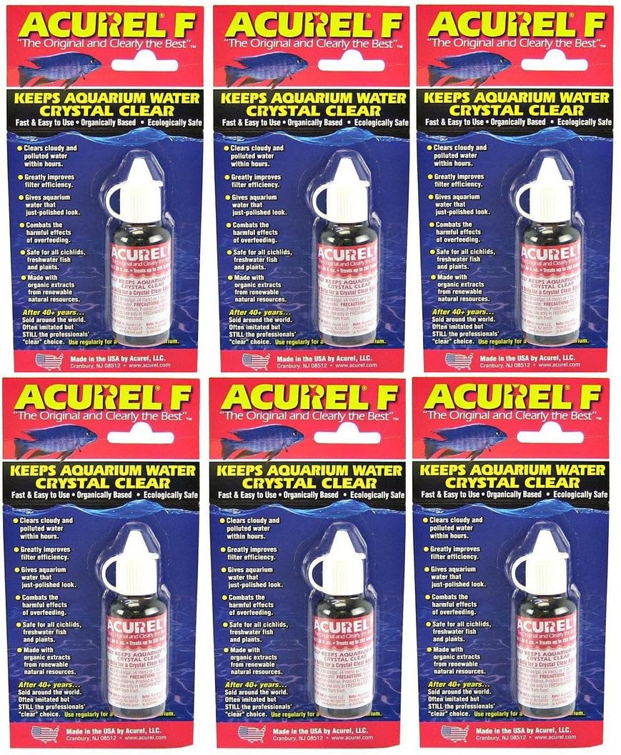 Acurel F Water Clarifier 1.06 fl.oz 25ml, Pack of 6, 25 ml