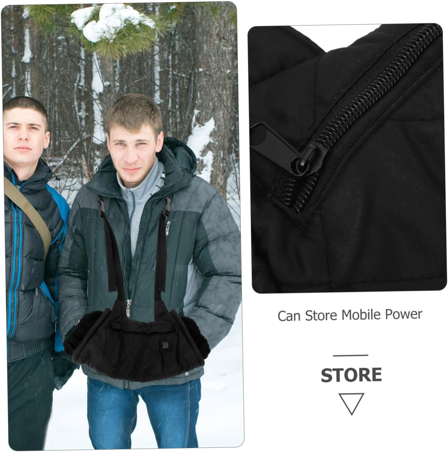 Camouflage Electric Hand Warmer Muff Portable Warmer Pouch for Camping Hunting Adjustable Temperature Winter Outdoor Accessory Soft Lightweight