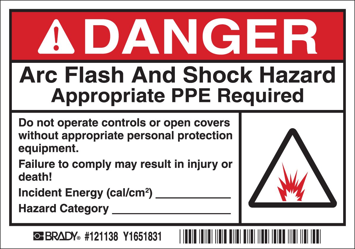 Étiquettes Arc Flash Brady signalisation pour maintenance électrique - 2
