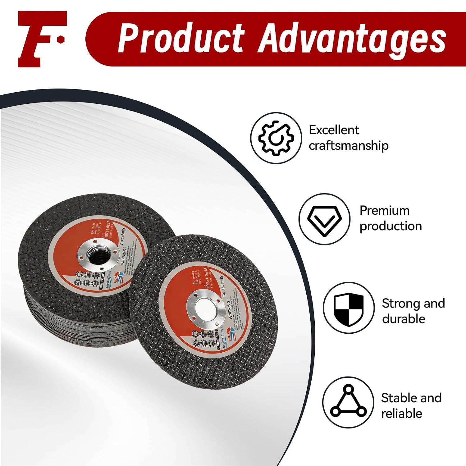 findmall 25 Pack 4" x.040 x5/8" Cut Off Wheel Aluminum Oxide
