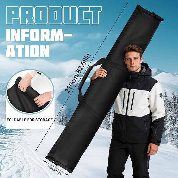 YYWEi Sac de Ski Robuste avec poignées de Transport - 2