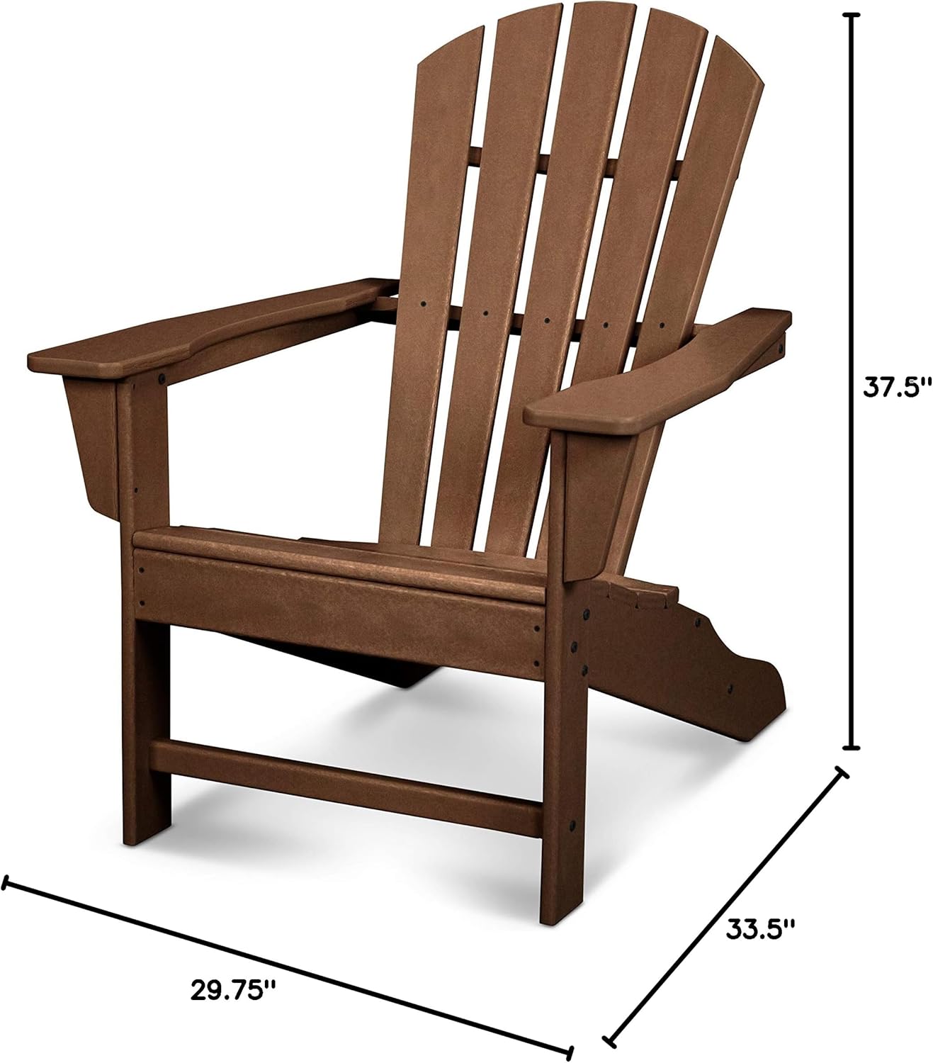 POLYWOOD® Shore Line Adirondack Chair, Teak