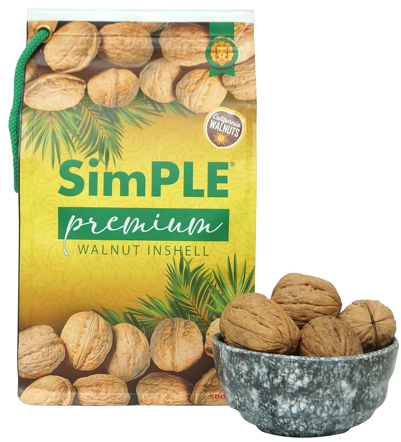 Toller 100 Natural & Premium California Walnut in Shell Akhrot Sabut