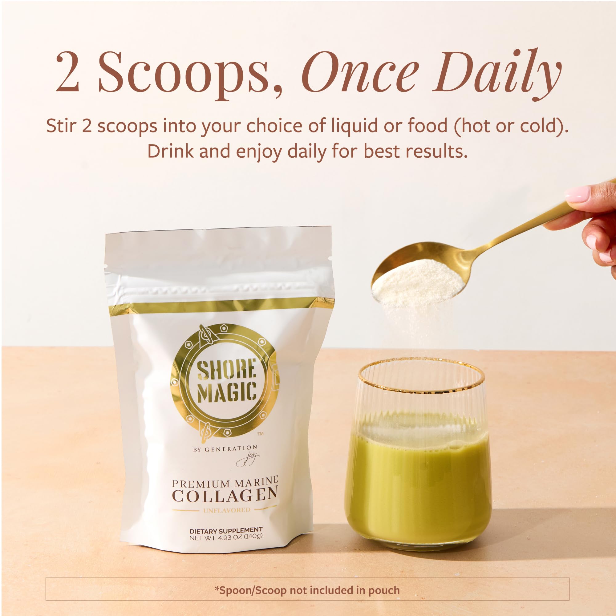 Shore Magic Premium Marine Collagen Powder, Unflavored, 14 Servings — Amazon image 3