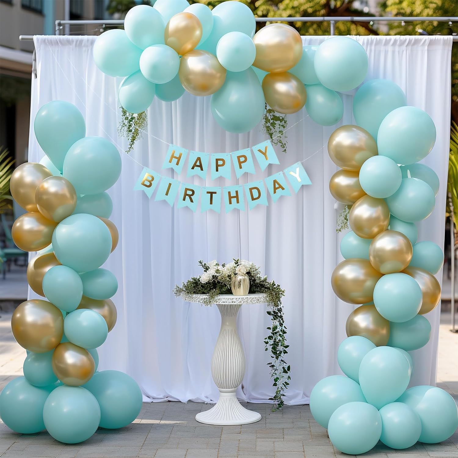 Tenda bianca da 2,5 x 3 m per fondali, tenda per sfondo per feste, sfondo per matrimonio bianco, tende in poliestere con sfondo bianco per compleanno, baby shower, battesimo, addio al nubilato