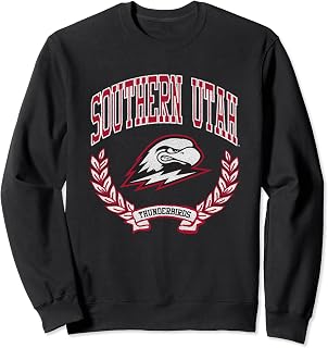 Unisex-Adults Black Vintage Southern Utah Thunderbirds NCAA Sports Fan Sweatshirt - Small