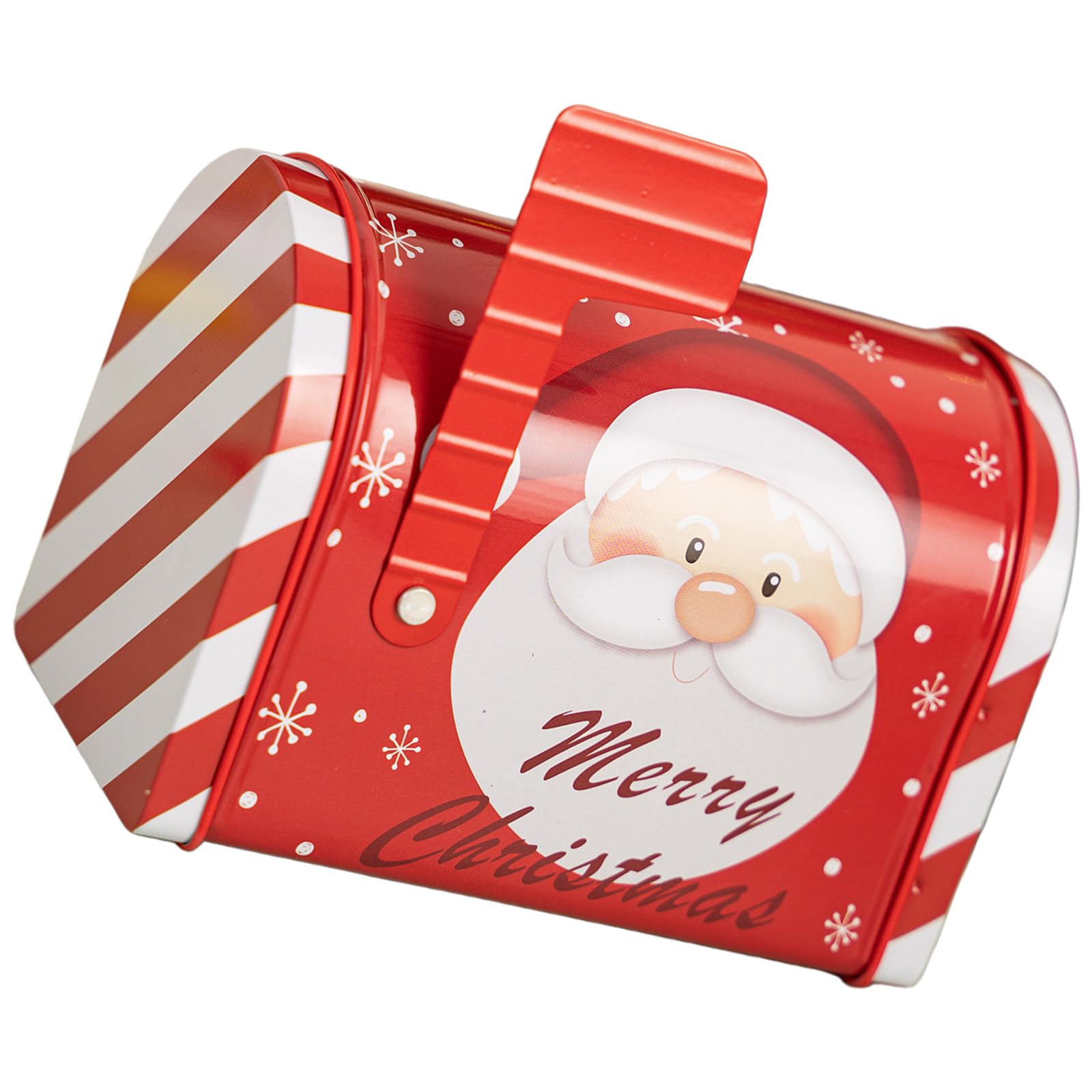 Tsophreniq Seasonal Cookie Tin Tinplate Mailbox Shaped Candy Holder Decorative Snacks Box Christmas Party Decoration Accessories Christmas Storage Container