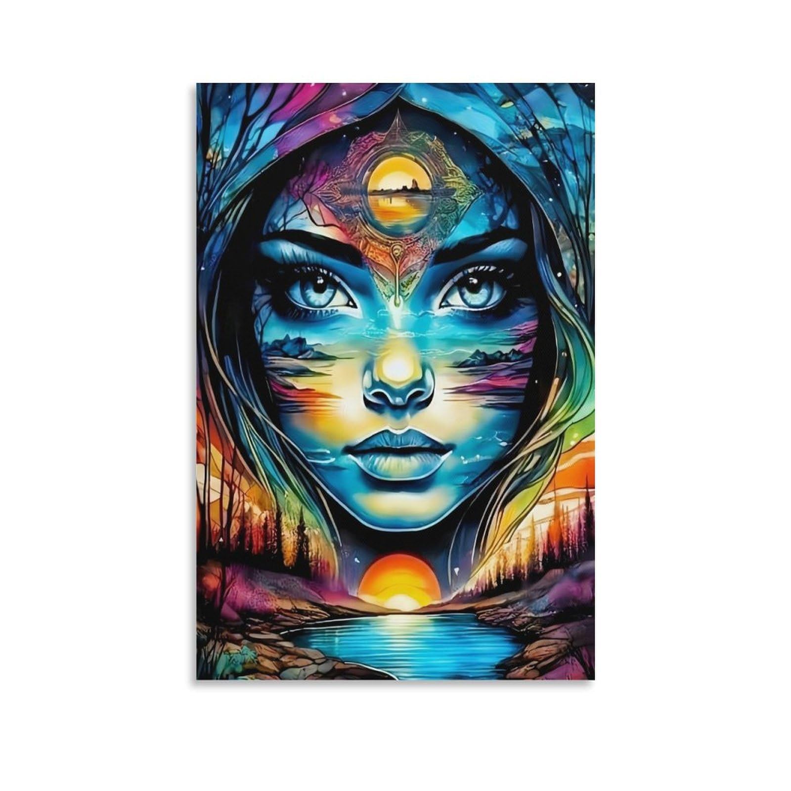 Puzzle 2000 pièces Adultes Visage de Femme surréaliste Jeu éducatif Classique Puzzles, Jeu d'adresse pour Toute la Famille, Magnifique décoration Puzzle et Cadeaux 70x100cm
