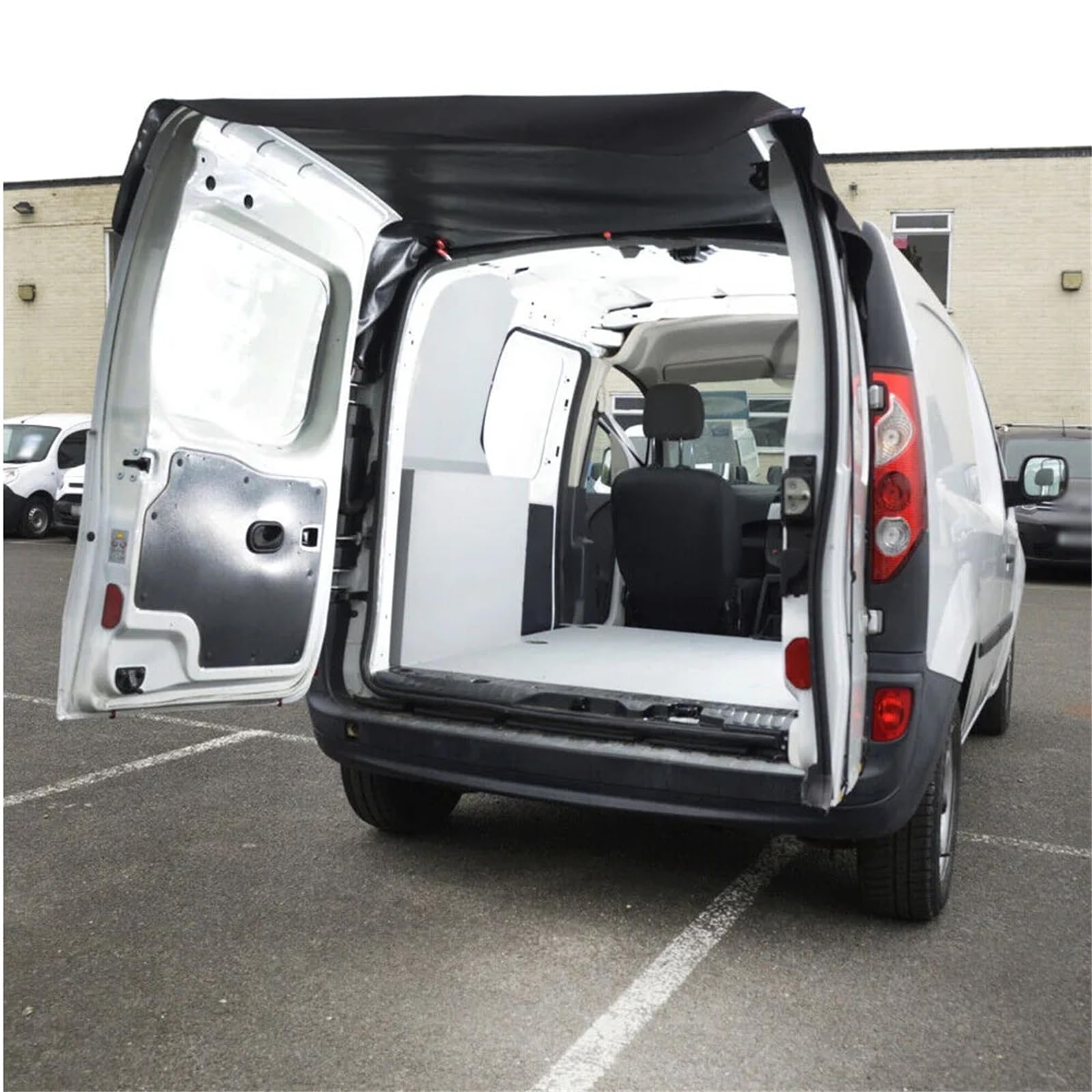 Barn Cover Caravan Heckklappenabdeckung, Hecktürverdeck, 210D Oxford Tuch, Wasser- und Staubdicht, mit Metallclip und Aufbewahrungstasche, Passend für FIAT DUCATO, Volkswagen T5/6, Ford Transit, etc